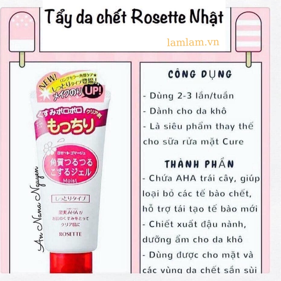 Tẩy da chết Rosette dành cho da khô 120g