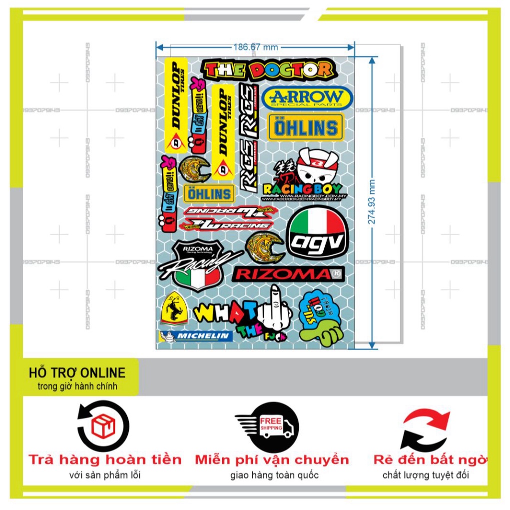 LOGO STICKER CÁC THƯƠNG HIỆU NỔI TIẾNG - DUNG DECAL