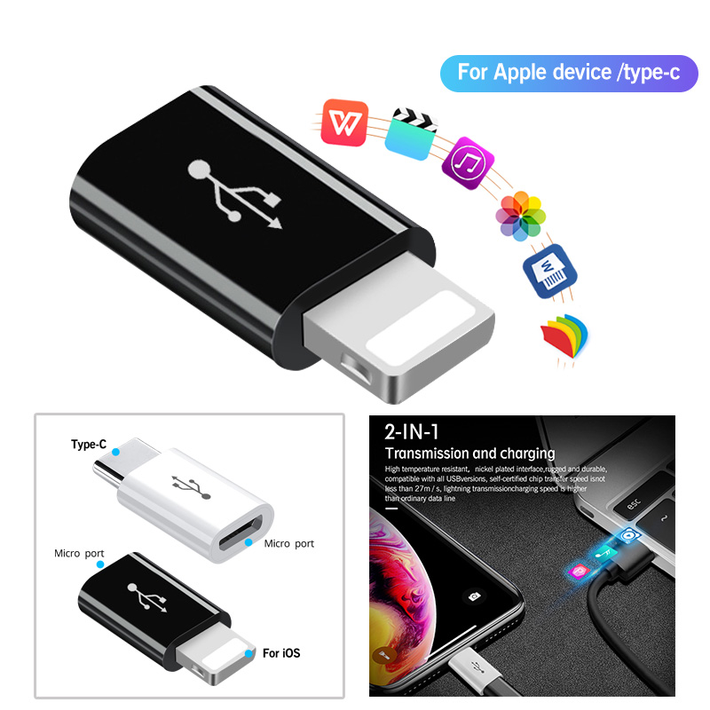 Đầu Chuyển Đổi Từ Micro Usb Sang Type C / Iphone