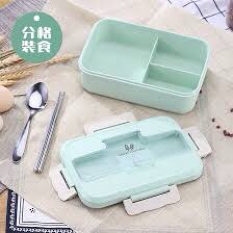 Hộp cơm lúa mạch 3 ngăn kèm muỗng