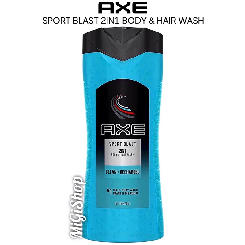 [Hàng Mỹ] Sữa Tắm Gội Nam AXE Sport Blast 2in1 Body And Hair Wash 473ml