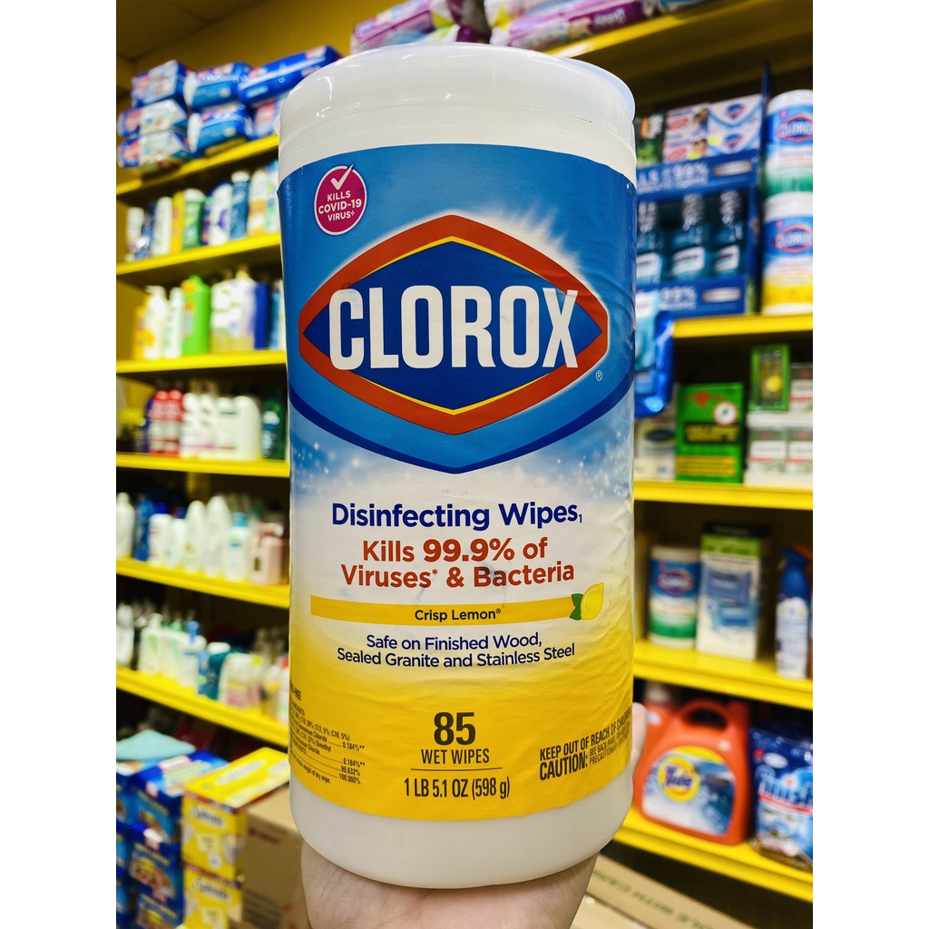 [LẺ 1 HỘP] Khăn Giấy Ướt Diệt Khuẩn Đa Năng Clorox Hàng Mỹ (Diệt Sạch 99,99% Vi Khuẩn Gây Bệnh)