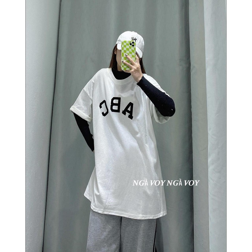 Áo thun Unisex nam nữ form rộng in chữ A B C - Zadola fashion