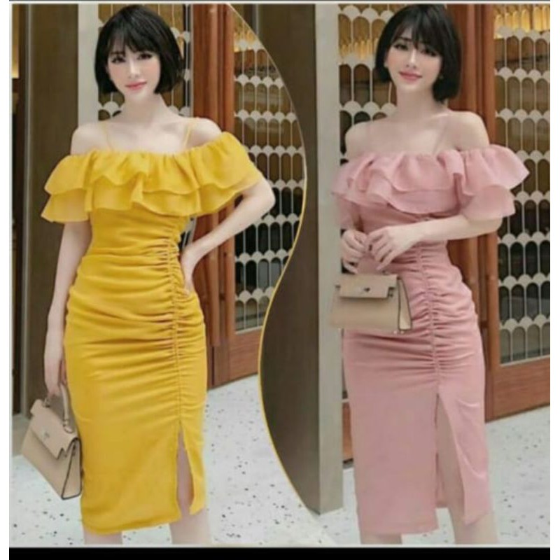 Đầm dự tiệc hàng hiệu đã sẵn sàng váy dự tiệc màu vàng