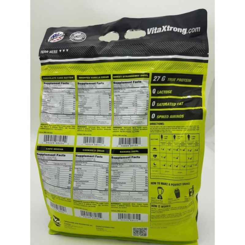 VITAXTRONG ISO PRO WHEY TĂNG CƠ HYDROLYZED TINH KHIẾT 8LBS