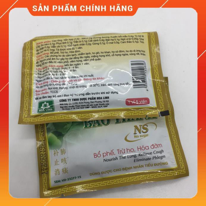 2 vỉ Viên ngậm BẢO THANH không đường