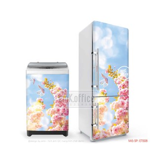 Miếng dán tủ lạnh - chất liệu decal chống thấm - mã ET508