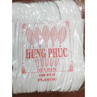 [RẺ VÔ ĐỊCH] 100 Muỗng cơm nhựa dùng 1 lần