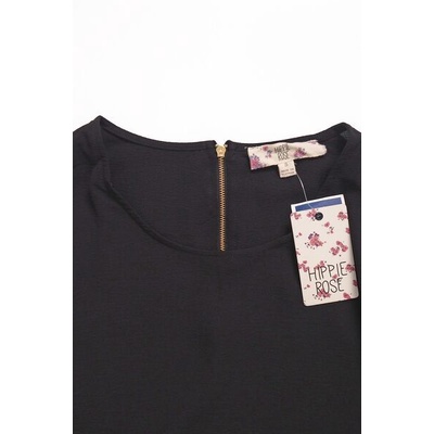 Áo voan cát cổ tròn tay dài bo thun, dây kéo sau HlPPlE R0SE