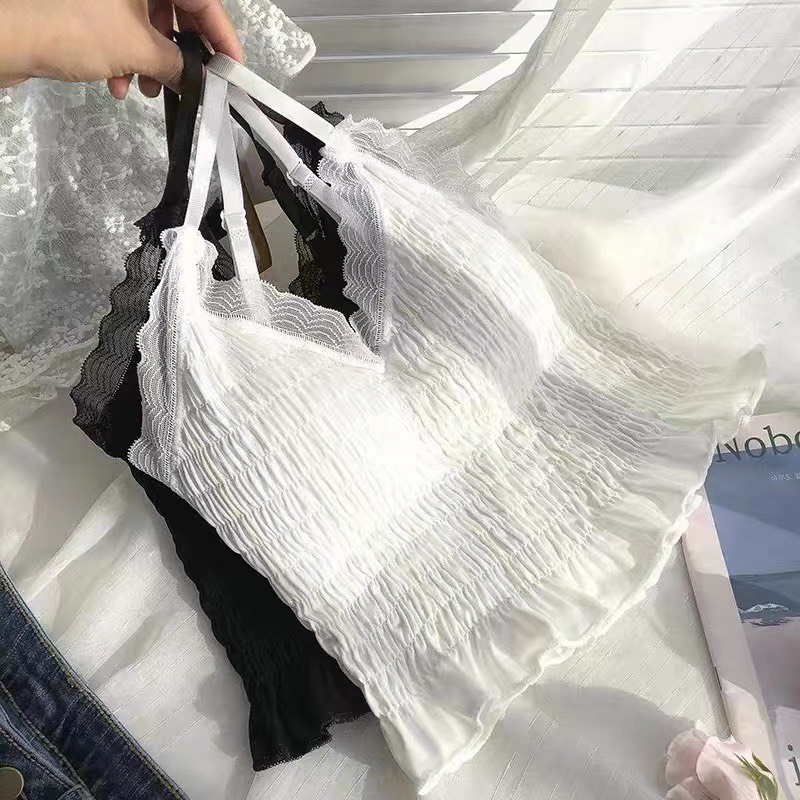 Áo Ngực Dạng Bra Thun Cotton Nhún Viền Xinh Xắn OTIS - 077