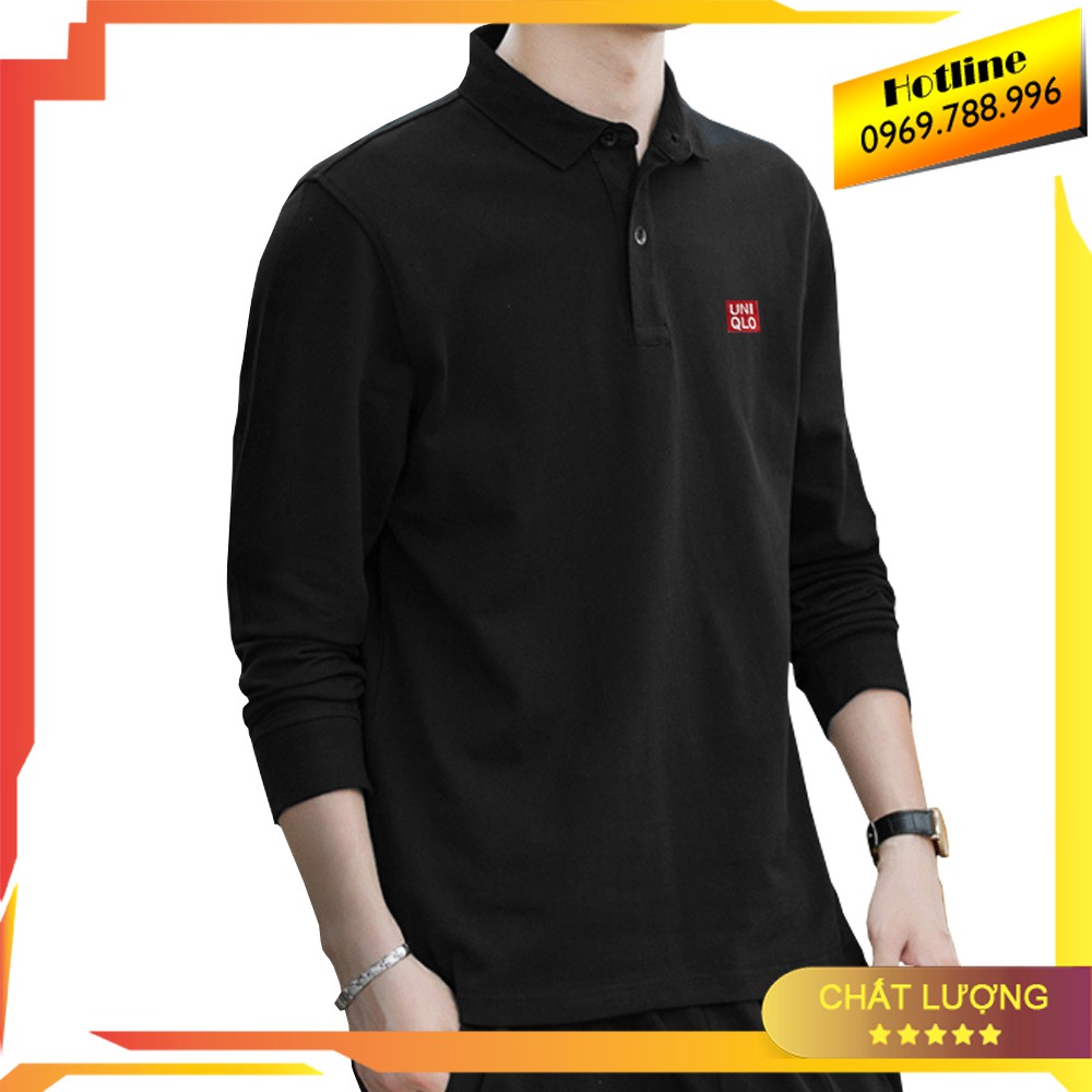 Áo Polo cổ bẻ ôm dáng cực hot mùa thu đông, chất liệu vải 100% cotton co giãn siêu mịn, Logo thêu sắc nét cao cấp