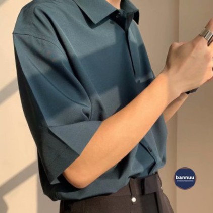 Áo sơ mi nam tay ngắn áo phong rộng nam thời trang sơ mi nữ form rộng phong cách hàn quốc áo sơ mi nữ Sự đơn giản quần áo nam áo sơ mi áo sơ mi trắng