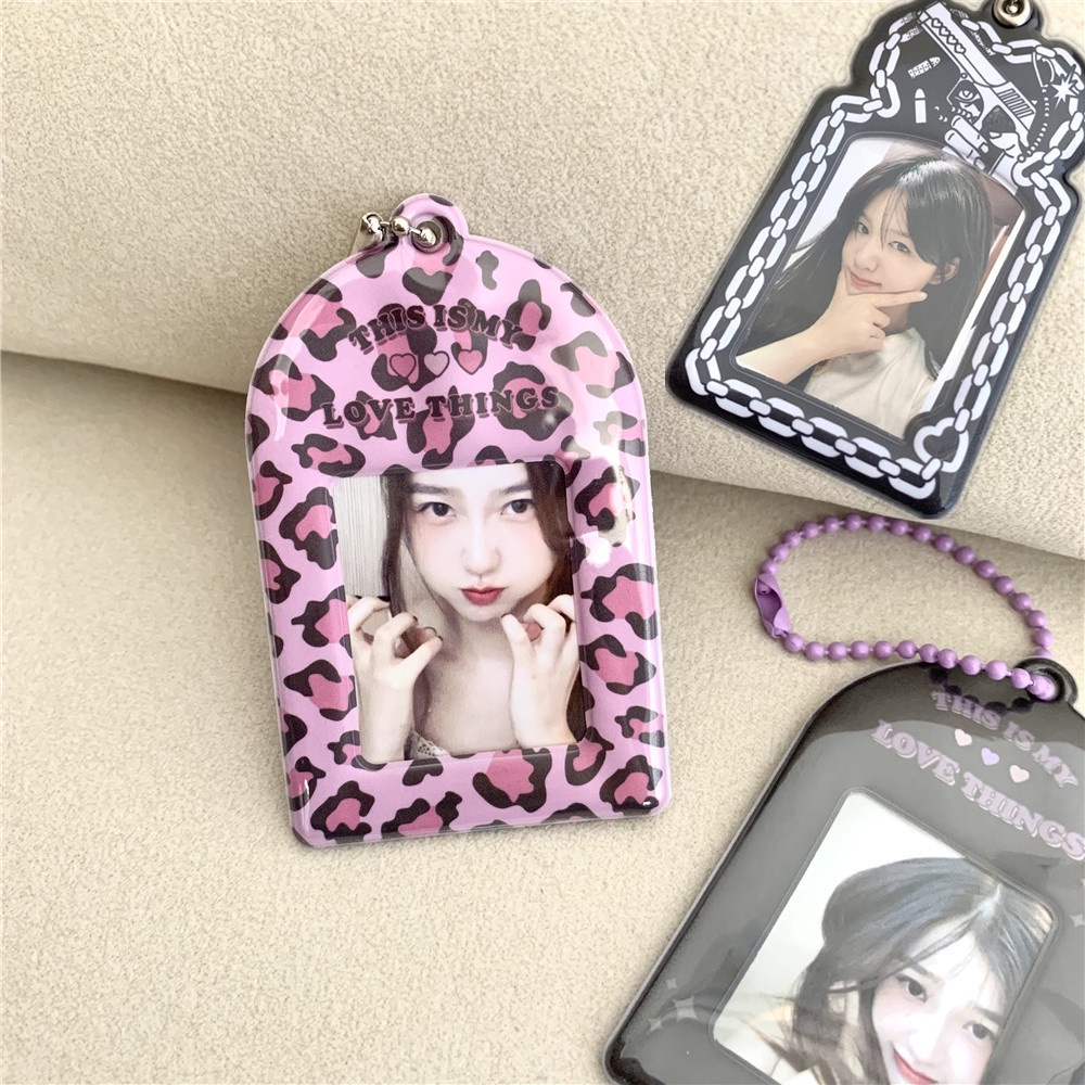 Dây Xích 1inch 2inch Mini Họa Tiết Da Báo Bảo Vệ Thẻ Ảnh / Thẻ ID