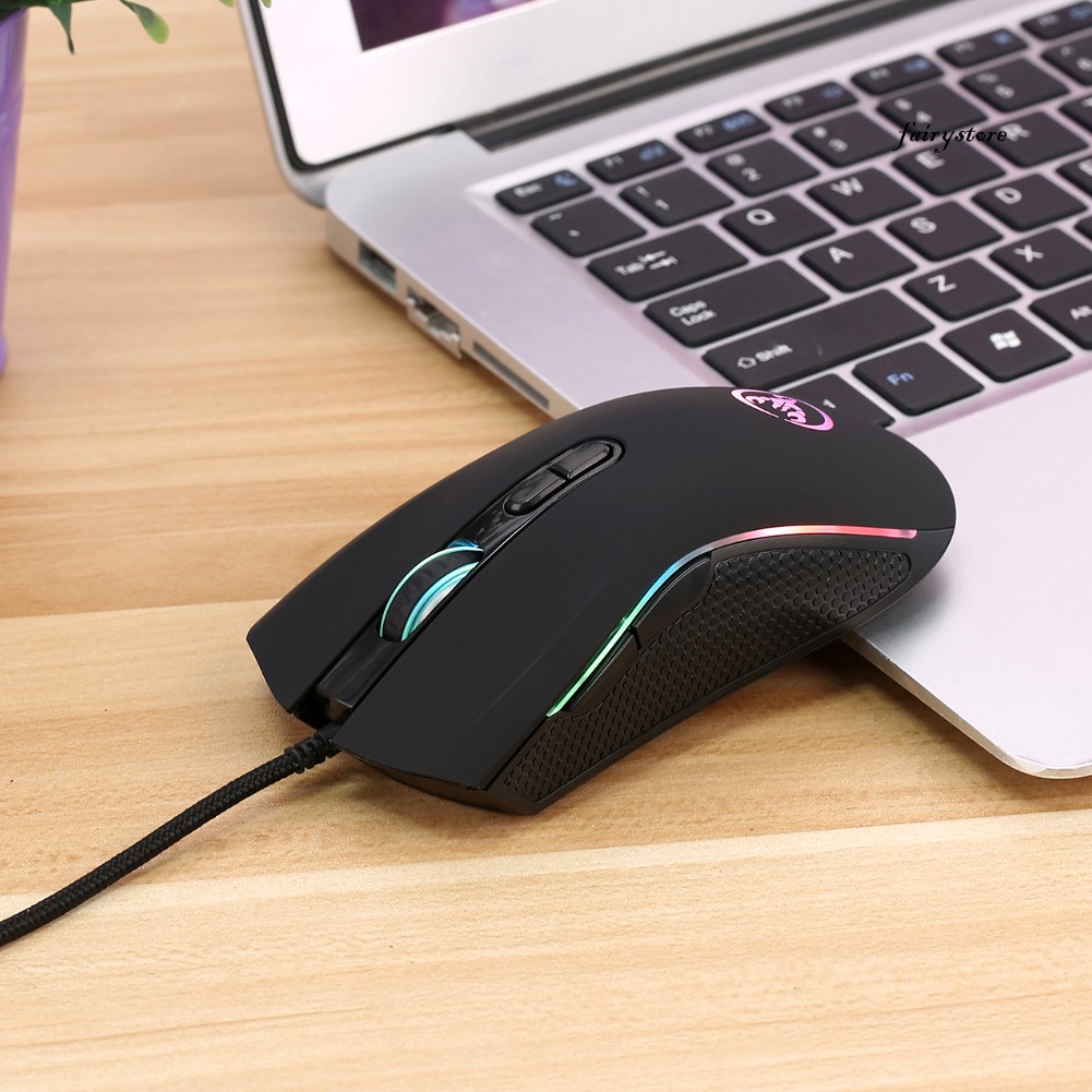 Chuột Quang Chơi Game Có Dây 7 Nút Fs + 3200dpi Cho Máy Tính