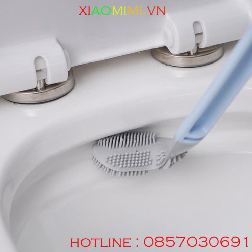 Dụng cụ cọ rửa nhà tắm nhà vệ sinh chà Toilet bằng Silicon thiết kế đường cong ưu việt Xiaomimi 8177962072