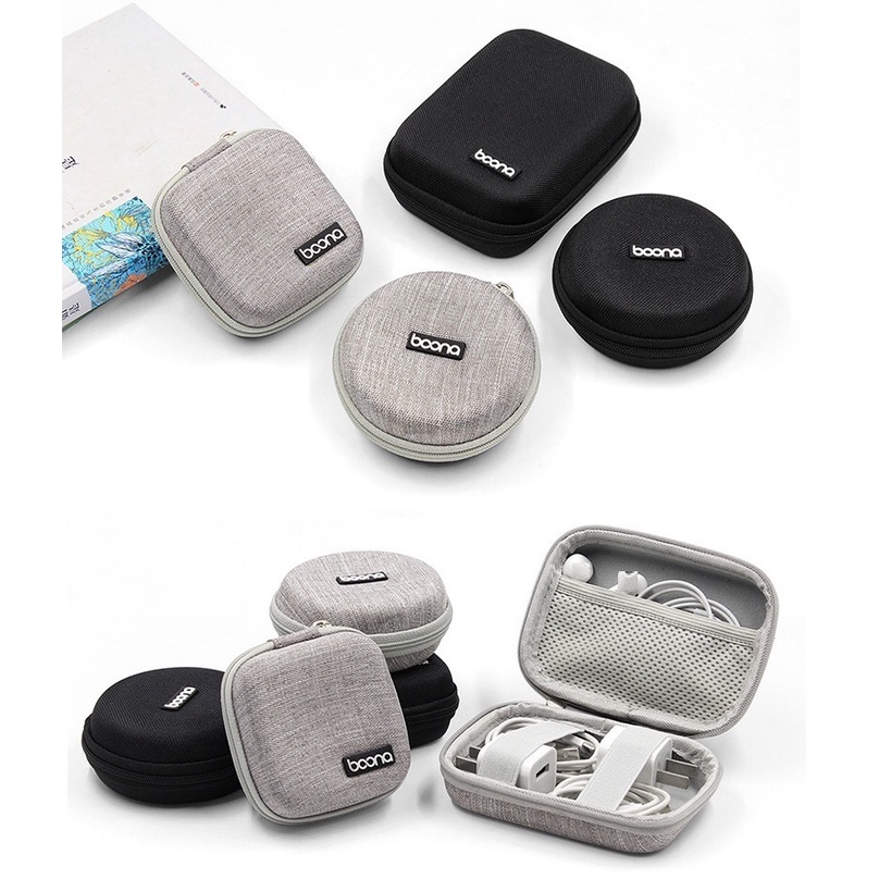 Hộp đựng tai nghe true wireless cáp củ sạc phụ kiện đa năng hình Baona  phukienphuotsg