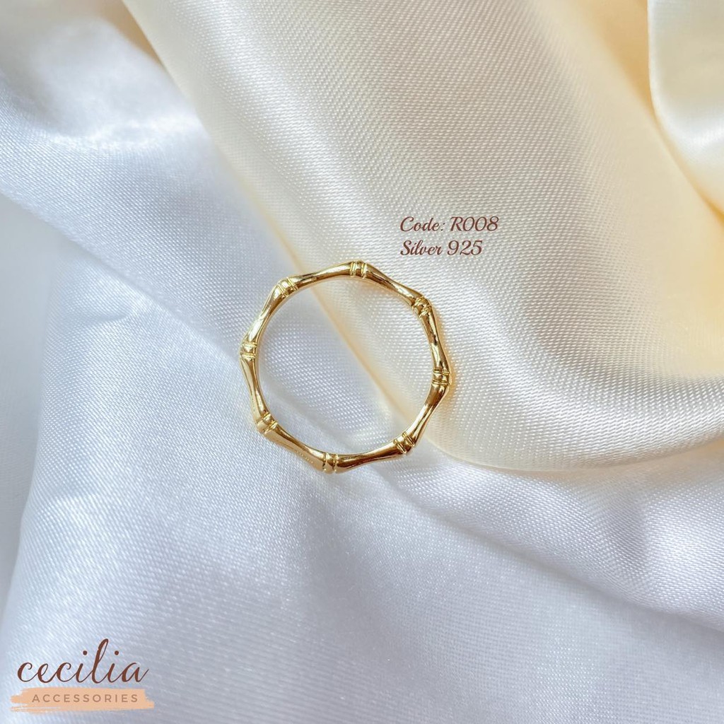 Nhẫn vàng nhỏ đơn giản mảnh mai R008