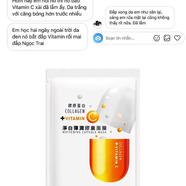 Mặt nạ Vitamin C + collagen