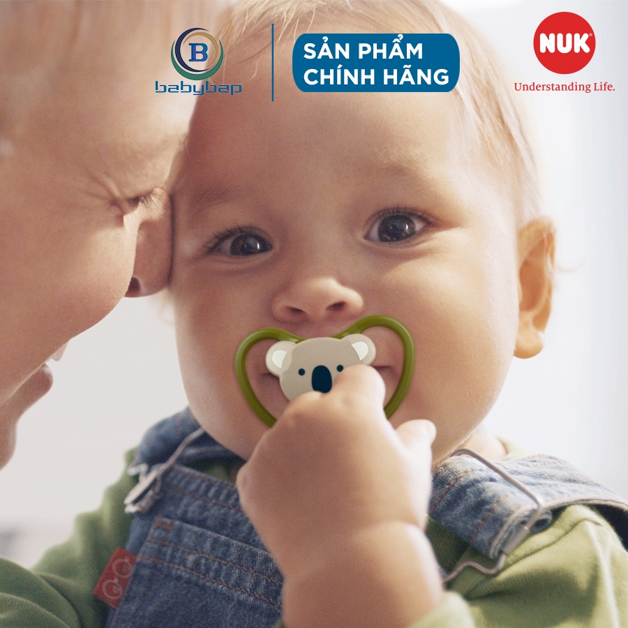 Bộ 2 Ti Giả NUK Space Silicone An Toàn, Siêu Mềm Và Khó Rách