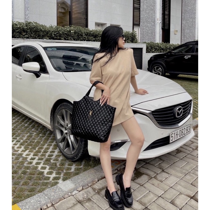 Túi công sở trần trám da mềm
