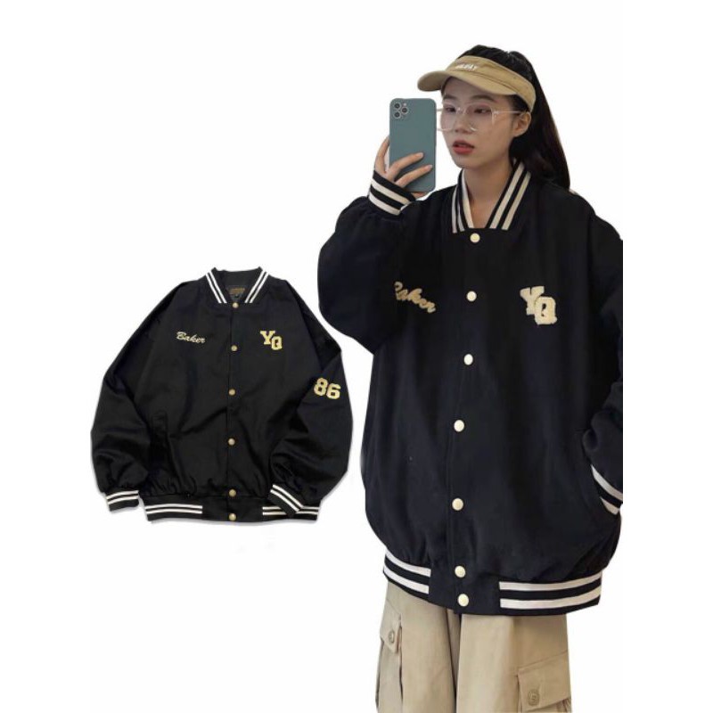 Áo khoác bomber gió dù nỉ áo khoác nam nữ YQ ulzzang LONA