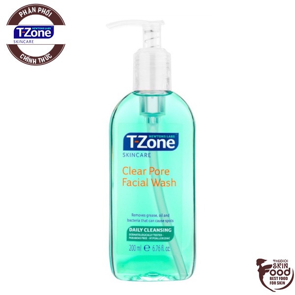 [200ml] Sữa Rửa Mặt Dạng Gel Chiết Xuất Tràm Trà Newtons Labs T-Zone Clear Pore Facial Wash