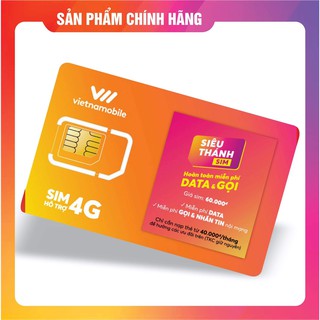 Siêu thánh sim 4G Tặng 120 GB DATA miễn phí vào mạng 1 tháng + TKC 40k giá 49k