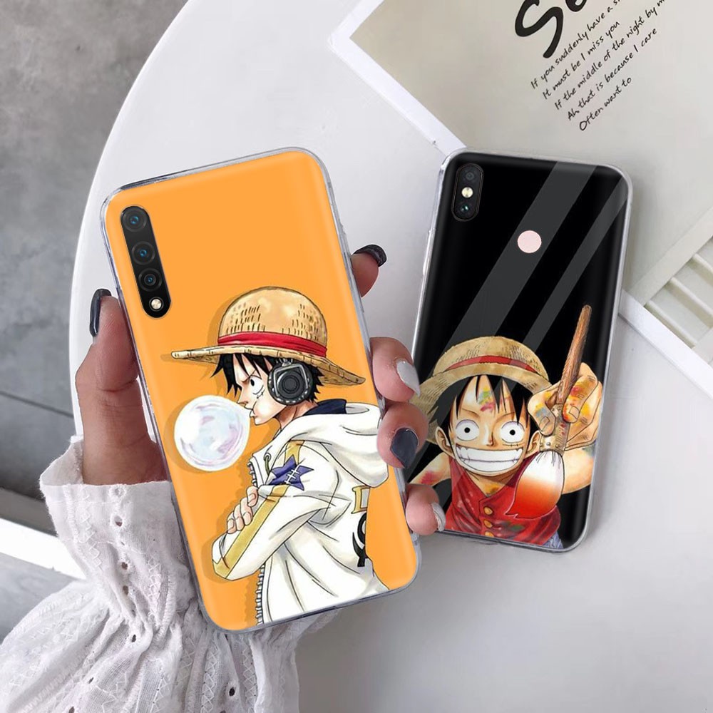 Ốp Điện Thoại Trong Suốt In Hình Luffy One Piece Cho Motorola Moto G4 G5 Plus G5S G6 Z3 Play Tb94