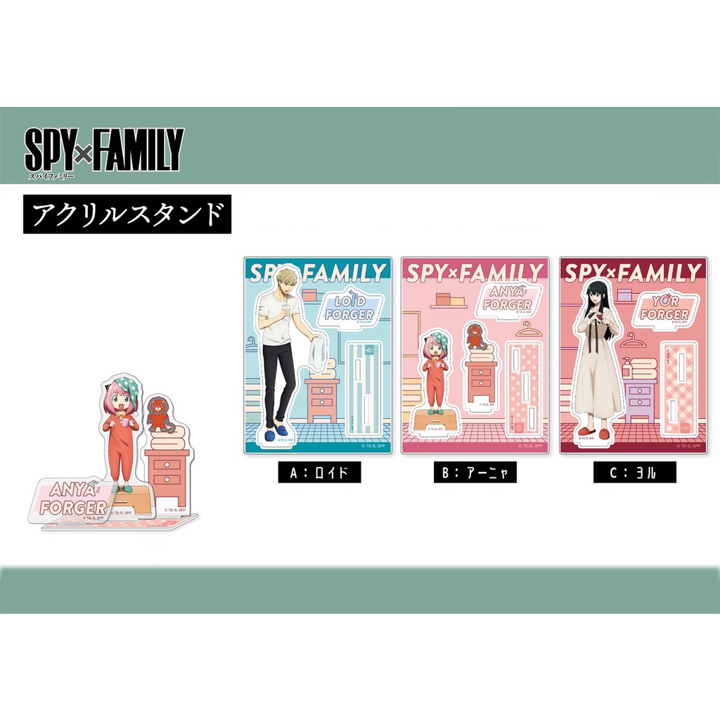Mô hình SPY X FAMILY standee Gia Đình Điệp Viên tượng mica trong acrylic anime chibi trưng bày