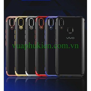 Ốp lưng dành cho Vivo Y11, Y12, Y15, Y17, Y19 TPU dẻo trong (TPU ) suốt viền màu. Hàng cao cấp.