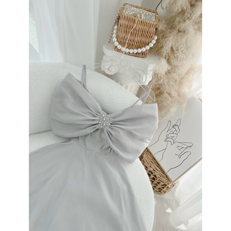 Đầm dự tiệc 2 dây trễ vai dáng xòe sang trọng Nanny Dress