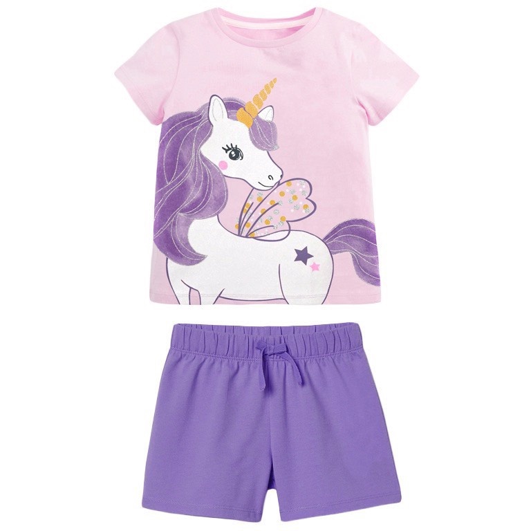 Đồ bộ cộc tay bé gái - Set bộ Pony Next tím cho bé gái size 2-7t (From nhỏ)