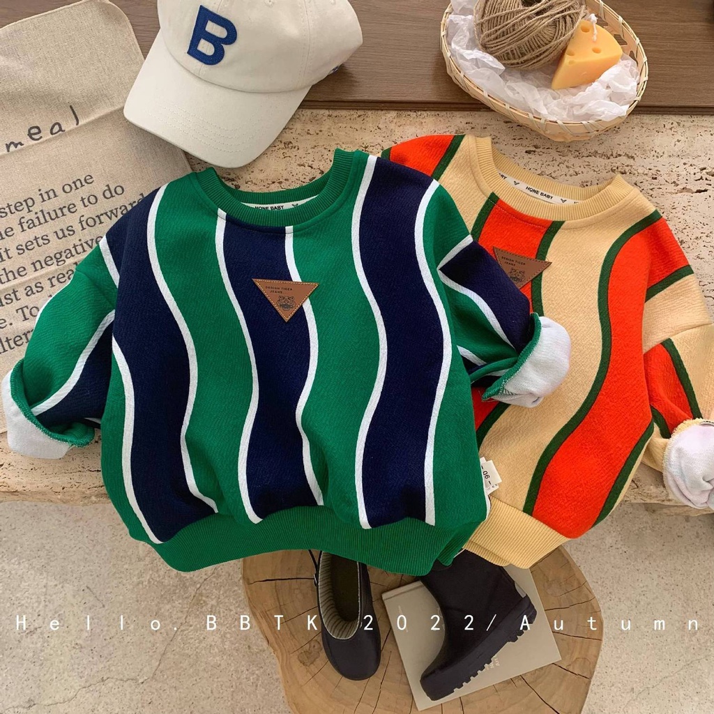 Áo Sweater Thời Trang Xuân Thu Phong Cách Hàn Quốc Mới Cho Bé Trai