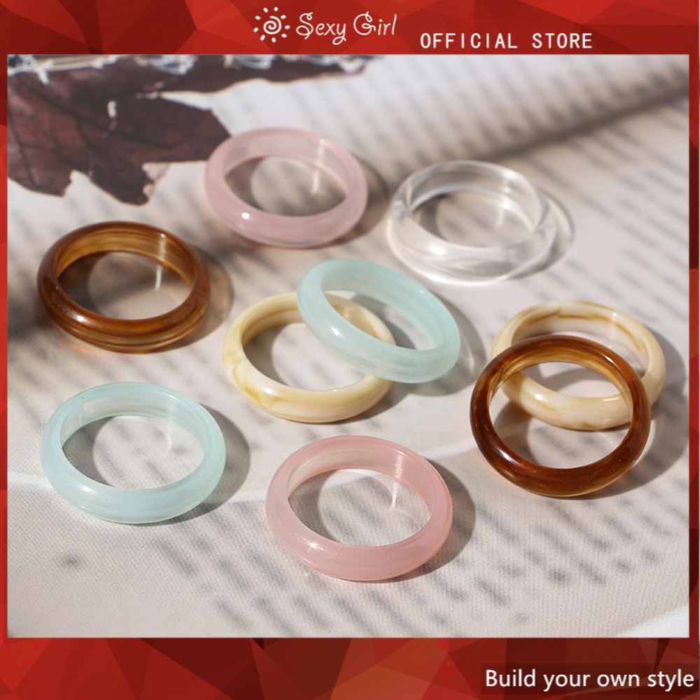 Nhẫn Đeo Tay Acrylic Thời Trang Nhật Bản Quyến Rũ Cho Nữ