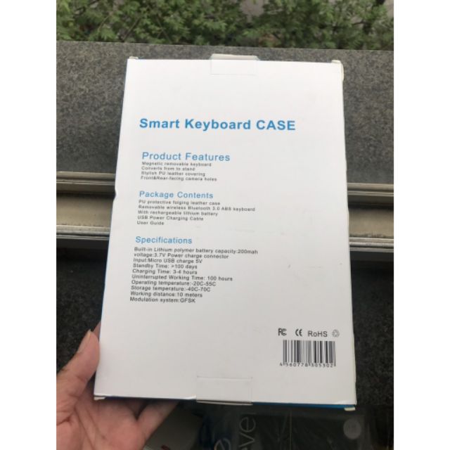 Bao da kèm bàn phím Bluetooth cho máy tính bảng Samsung galaxy Tab S5e 2019 T720 / T725 hiệu keyboard case