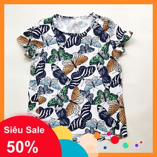 Áo Bé Gái Xuất Dư Áo Phông Bé Gái 100% Cotton Ngắn Tay Thấm Hút Mồ Hôi DLH334 0.5-5 tuổi