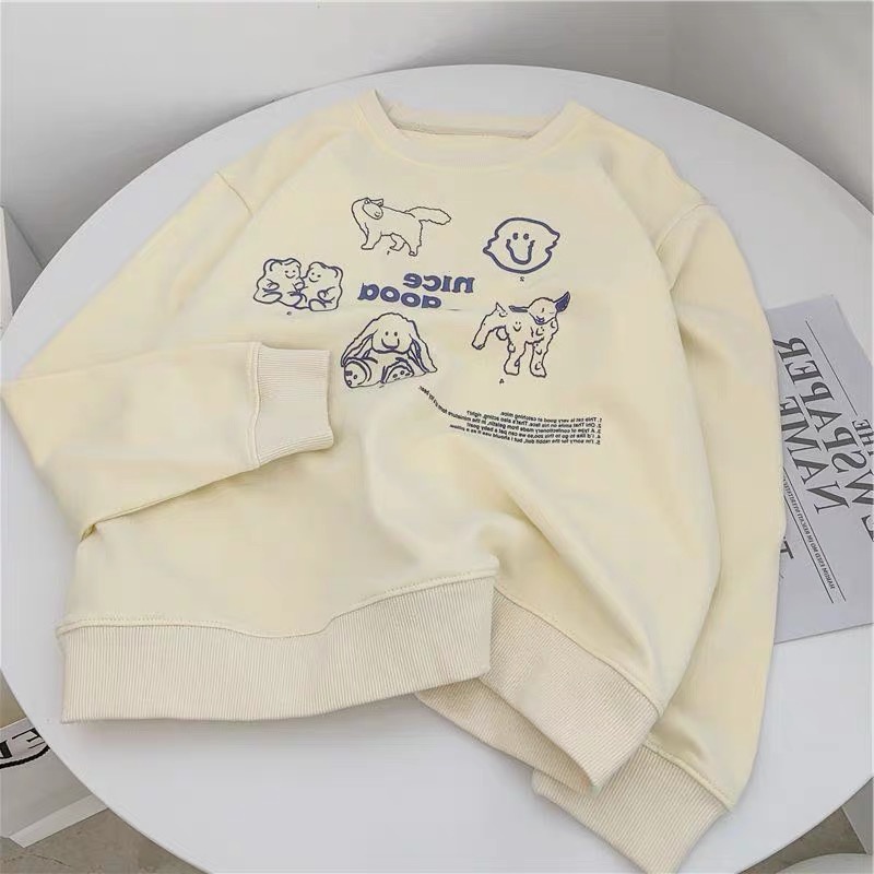 Áo hoodie Cổ Tròn Dáng Rộng Thời Trang Thu Đông Hàn Quốc 2022