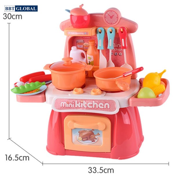 [Mã LIFETOYS1 giảm 30K đơn 99K] Đồ chơi bếp nấu ăn cho bé 26 chi tiết BBT GLOBAL 889-173 và 889-174