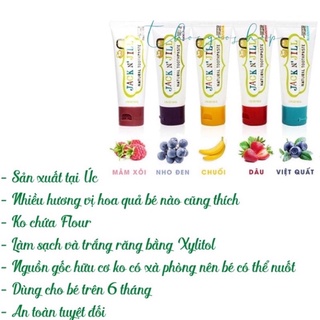 Kem đánh răng hữu cơ Jack n Jill Úc
