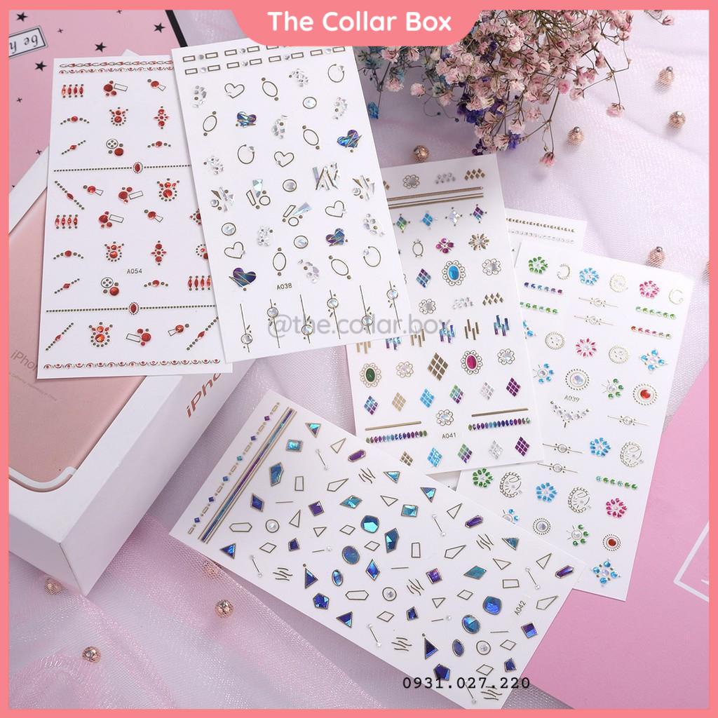 Sticker dán móng tay trang trí có sẵn keo không thấm nước nail sticker - The Collar Box