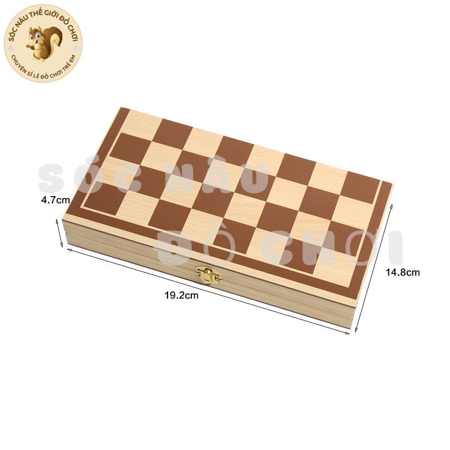 Đồ chơi trí tuệ bộ cờ vua gỗ đẹp sang trọng gọn nhẹ đồ chơi thông minh dành cho mọi lứa tuổi Sóc Nâu