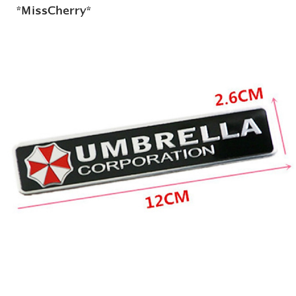 Huy hiệu dán trang trí hợp kim nhôm chữ cái Umbrella Corporation 3D độc đáo