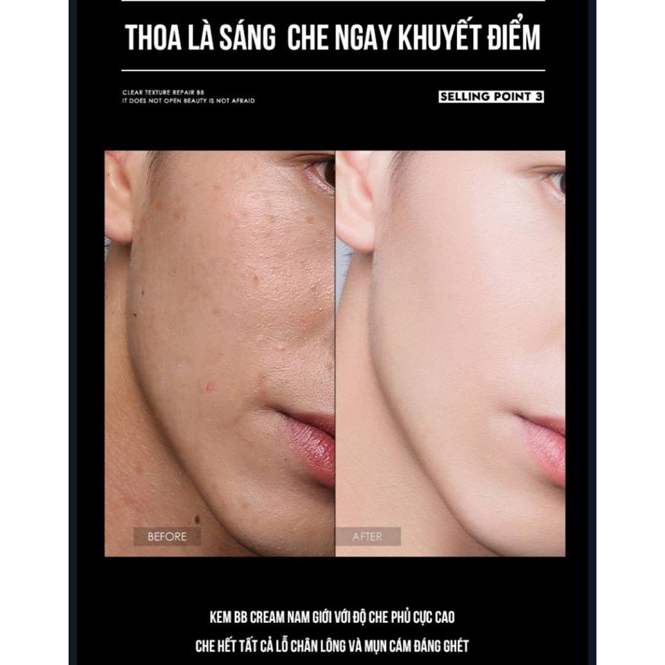 (Chính Hãng) Combo 2 Kem Che Khuyết Điểm BB Cream Cho Nam Giới - Làm Trắng - Che Mụn - Che Thâm - Che Sẹo - Freeship 50k | BigBuy360 - bigbuy360.vn