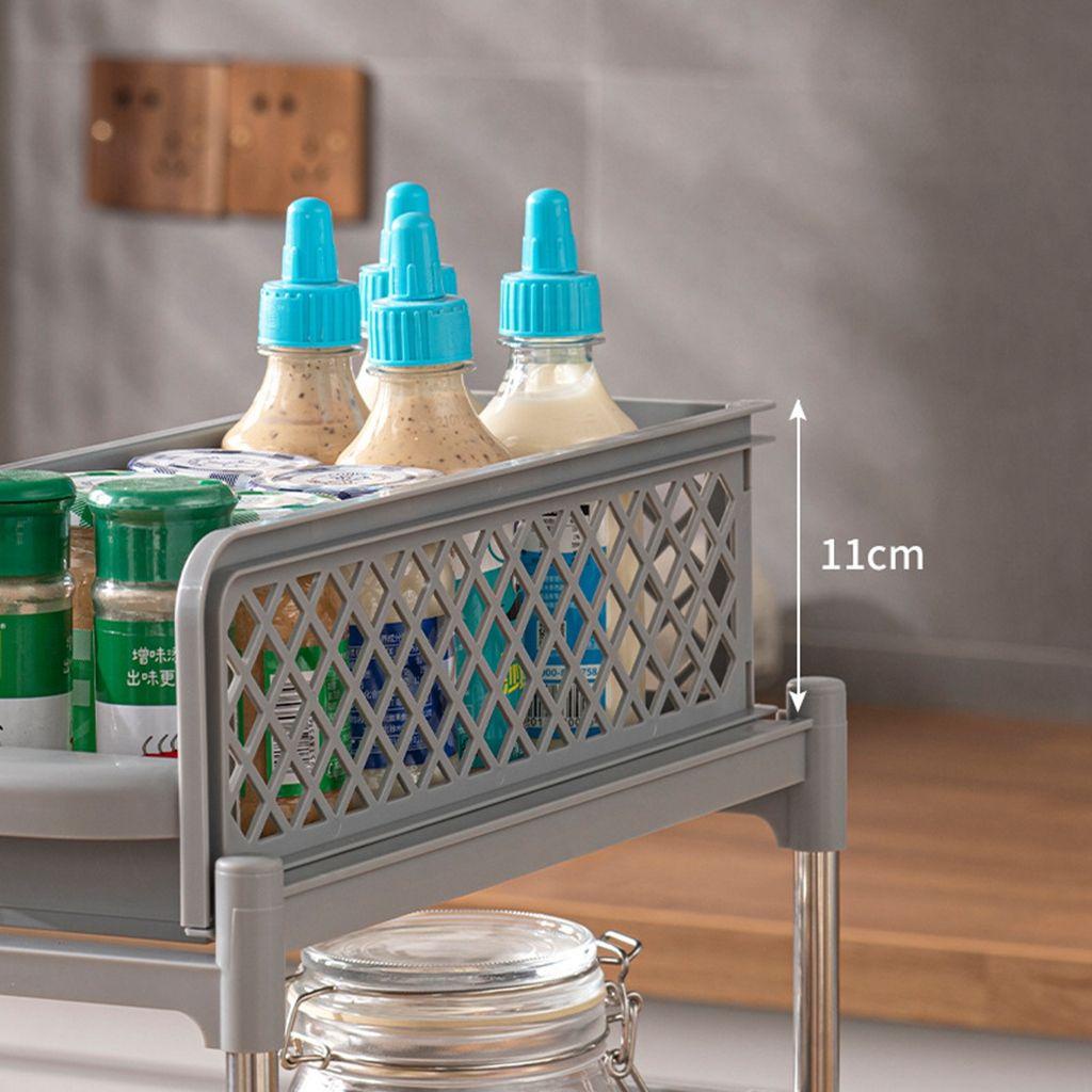 Giỏ Trượt Đựng Đồ Dùng Nhà Bếp 2 Tầng Tiện Dụng