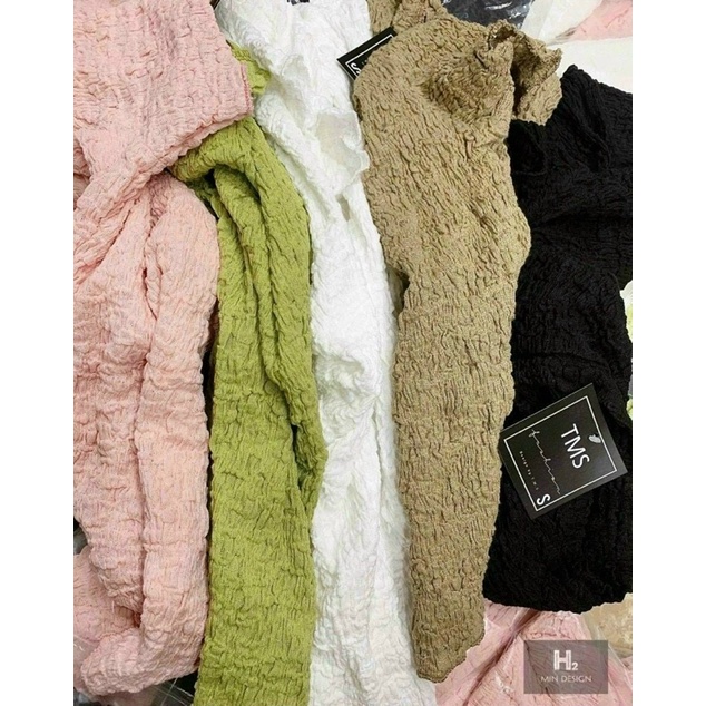 ♕✇Áo kiểu xốp nhăn cổ vuông rúm ngực, phông ngắn tay dáng ôm CS503 - NhiNhi Shop | BigBuy360 - bigbuy360.vn