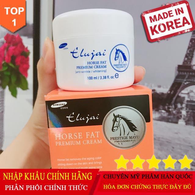 Chuẩn Hàn Quốc Kem Trắng Da Chống Nám Mỡ Ngựa Elujai