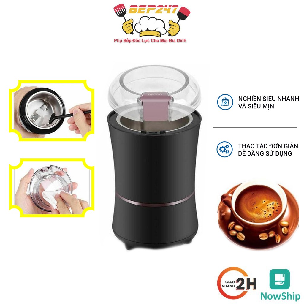 Máy Xay Hạt Cầm Tay Mini Siêu Tốc Đa Năng - Xay Mọi Hạt Khô, Cứng Như Cafe, Hạt Tiêu, Đậu, Ngũ Cốc Tiện Lợi