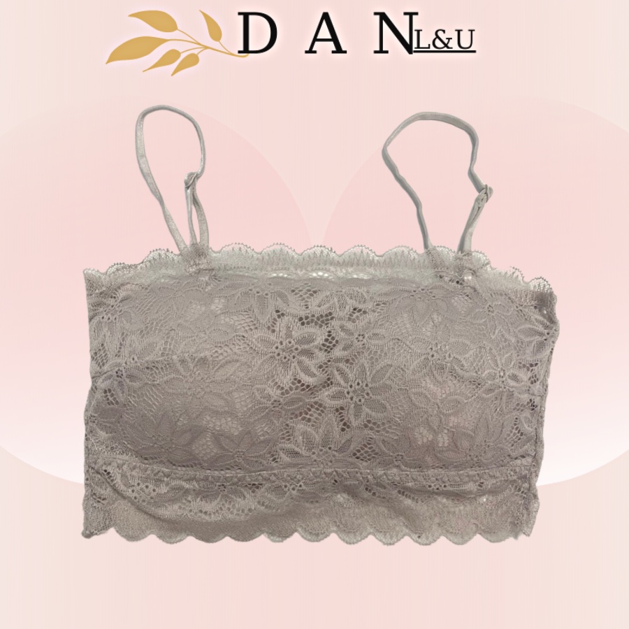 Áo Lót Ngực Bra Cotton Phối Ren Mềm Mại Co Dãn DAN L&amp;U 9001