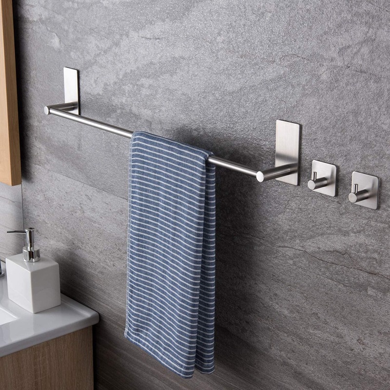 Giá Đỡ Khăn Tắm 16 Inch Có 2 Móc Dán Tường Tiện Dụng