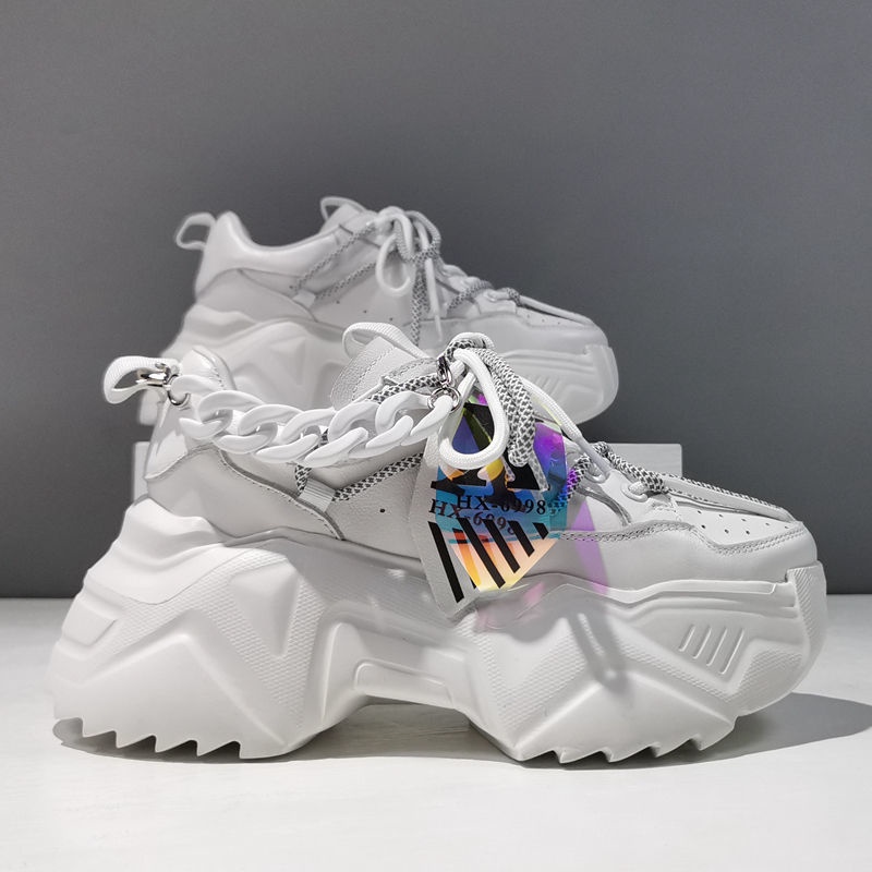 Giày Thể Thao Bằng Da Dày Dặn Thời Trang Sành Điệu Cho Nữ